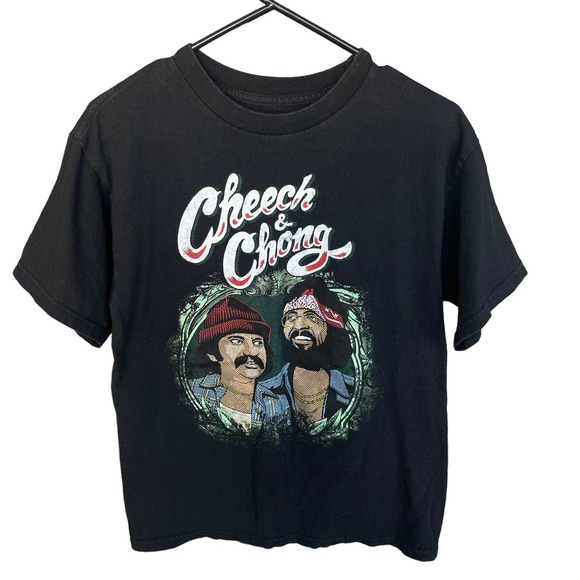 Cheech & Chong Shirt Adult Medium Black Movie Short Sleeve Graphic Print - Picture 1 of 8